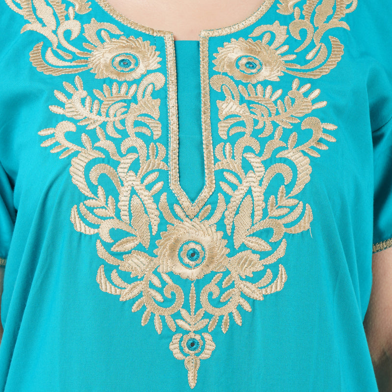 Cream Embroidered Nightgown