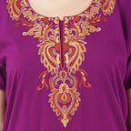 Cream Embroidered Nightgown