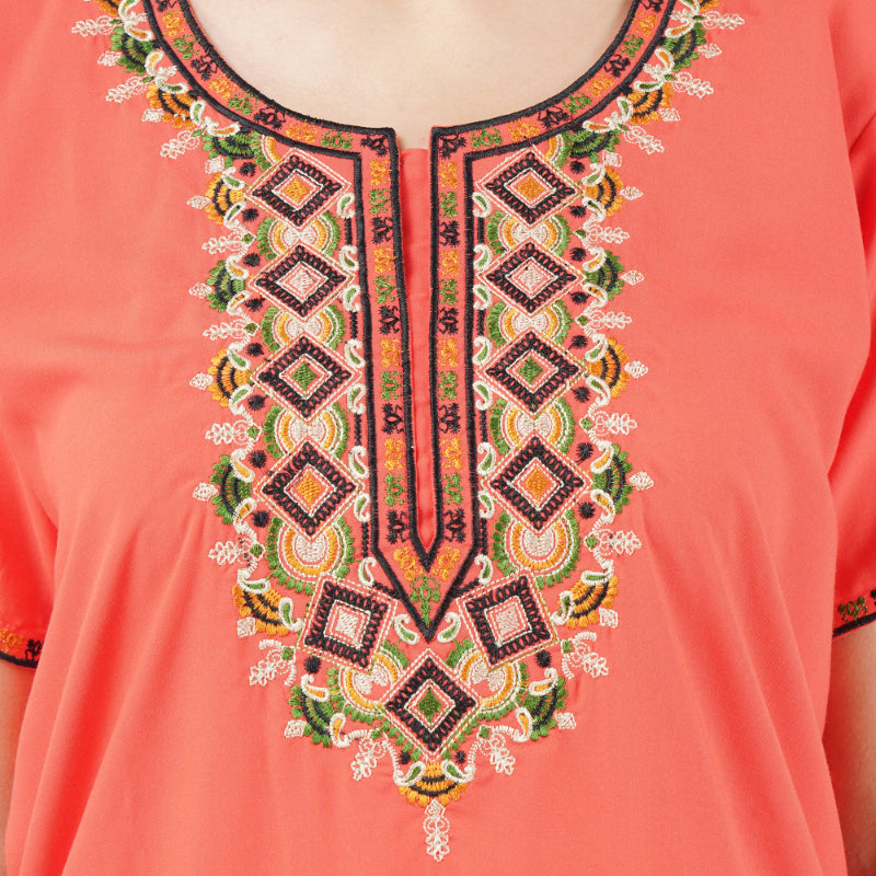 Multi Coloured Embroidered Nightgown