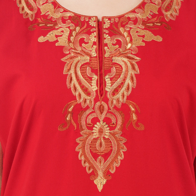Cream Embroidered Nightgown