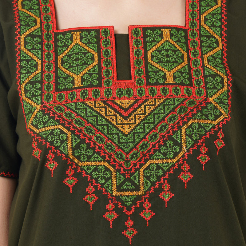 Multi Coloured Embroidered Nightgown
