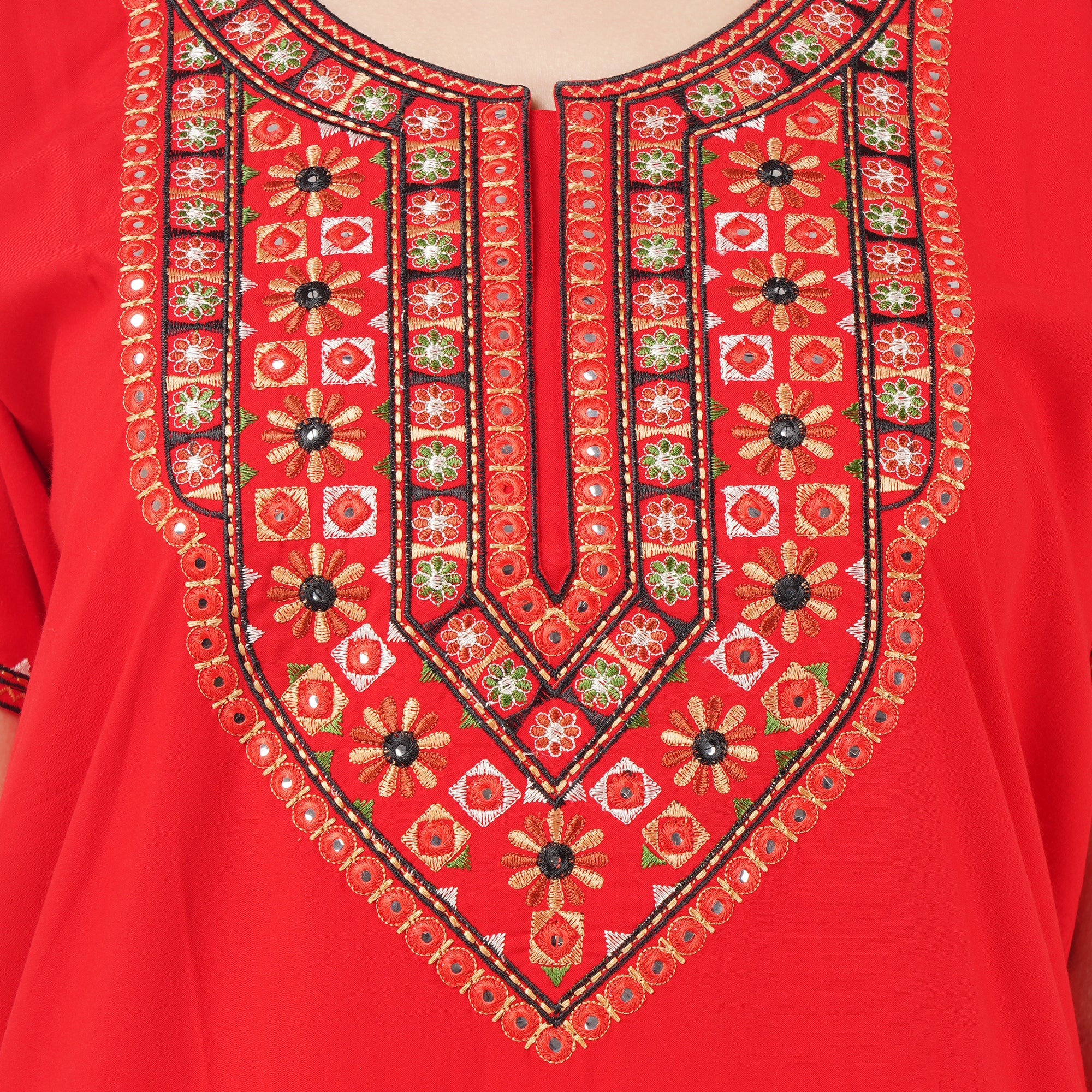 Mirror Embroidery  Night Gown