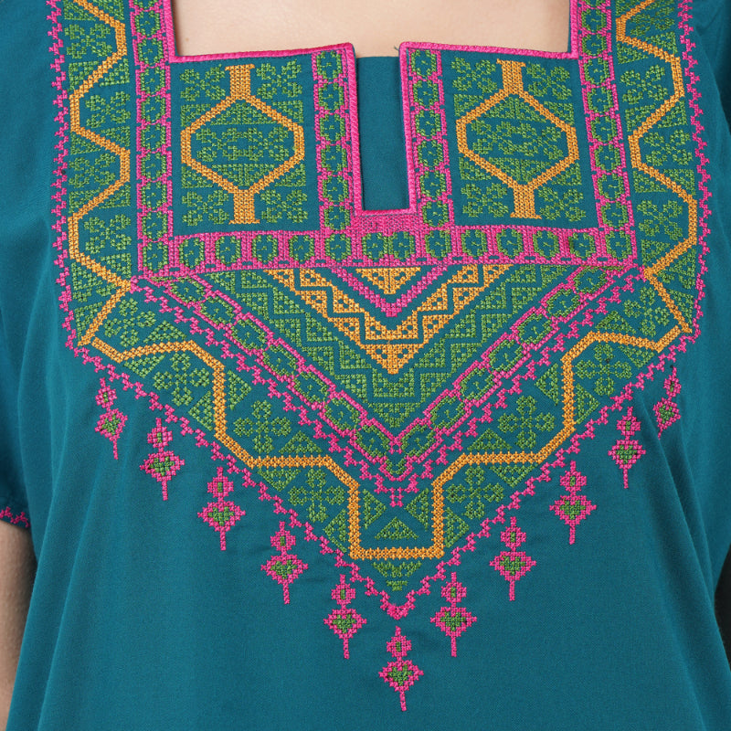 Multi Coloured Embroidered Nightgown