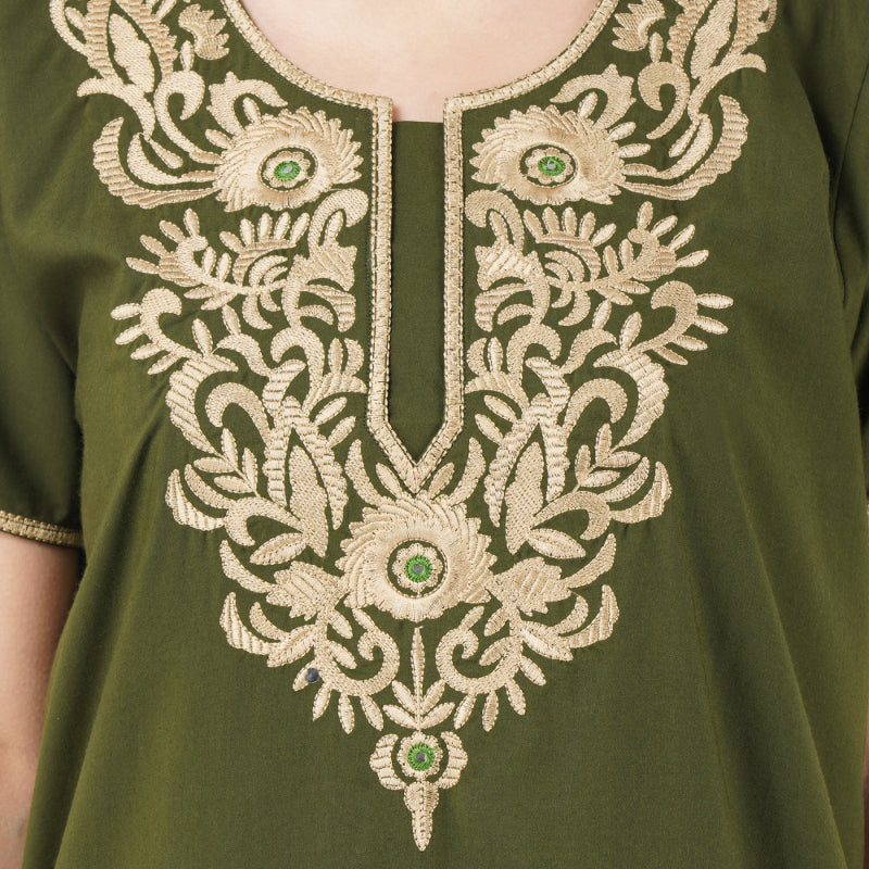 Multi Coloured Embroidered Nightgown