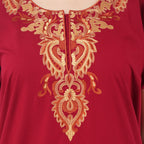 Cream Embroidered Nightgown