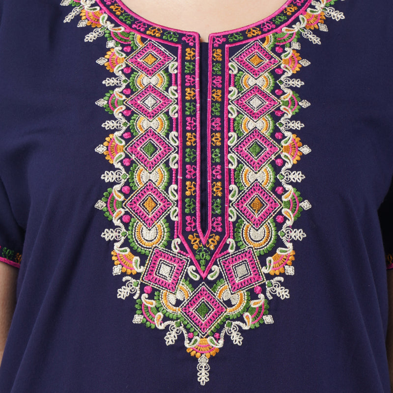 Multi Coloured Embroidered Nightgown