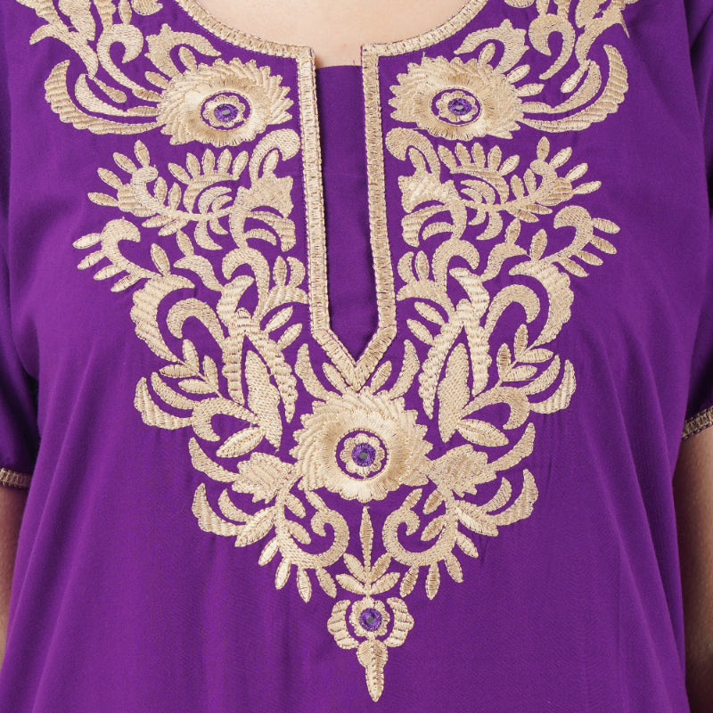 Cream Embroidered Nightgown