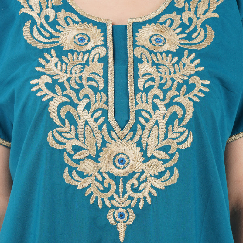 Cream Embroidered Nightgown