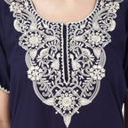 Cream Embroidered Nightgown