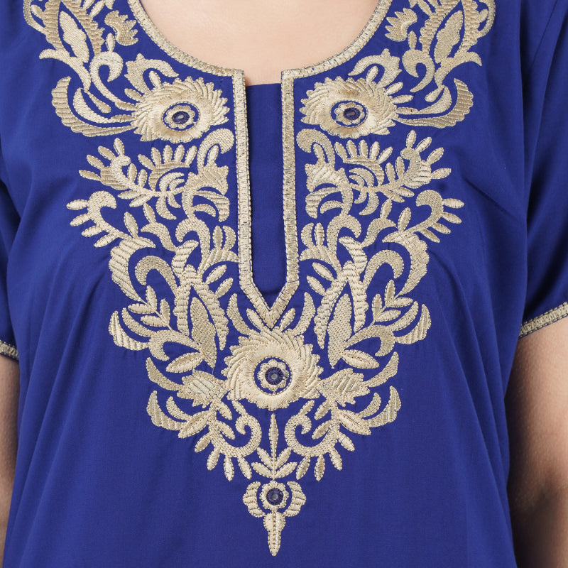 Cream Embroidered Nightgown