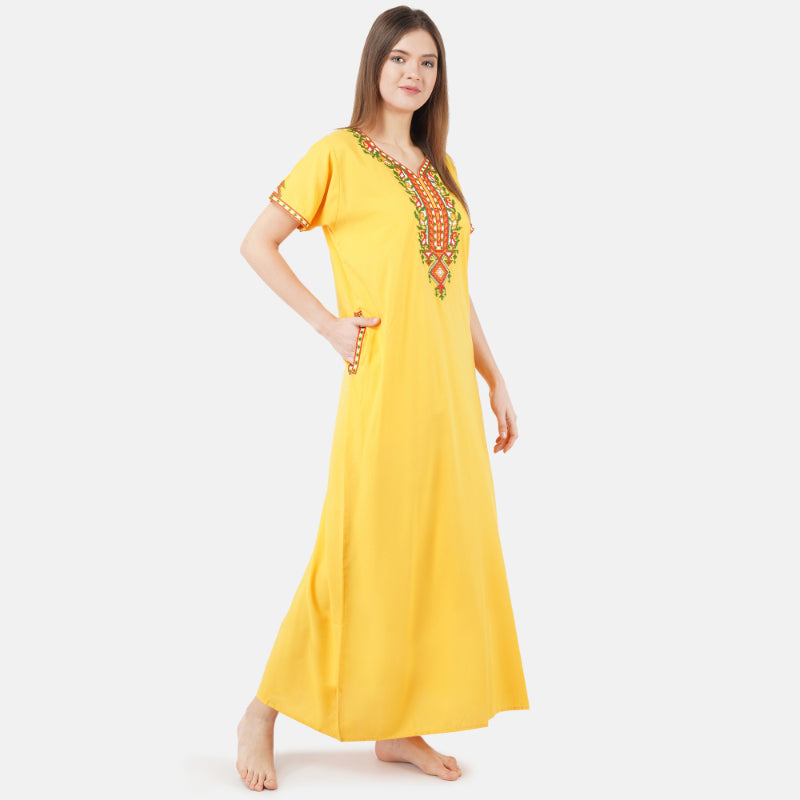 Multi Coloured Embroidered Nightgown