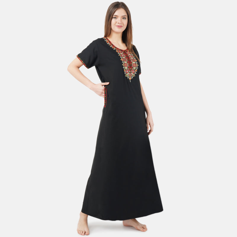 Multi Coloured Embroidered Nightgown
