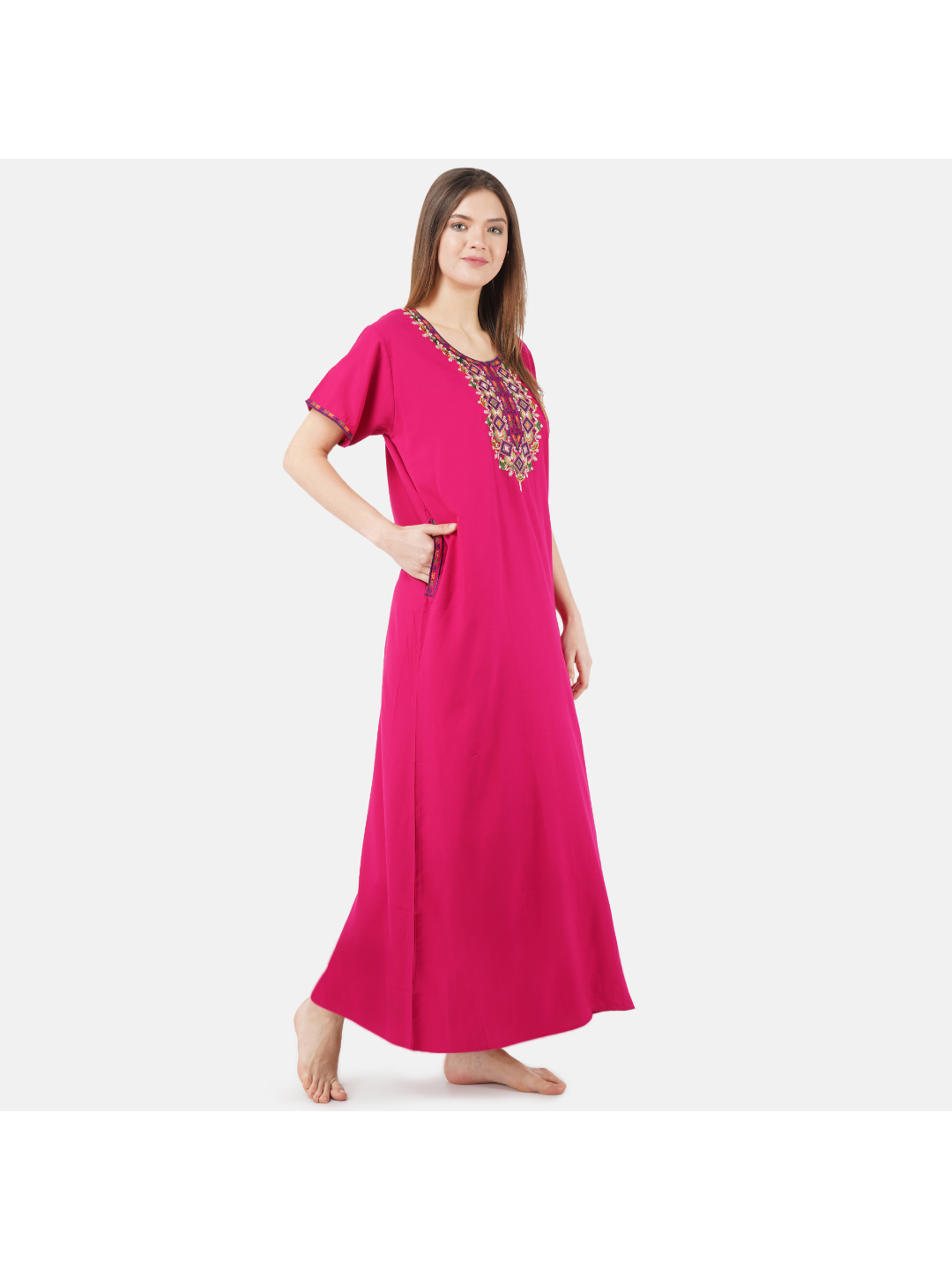 Multi Coloured Embroidered Nightgown