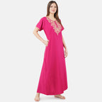 Cream Embroidered Nightgown