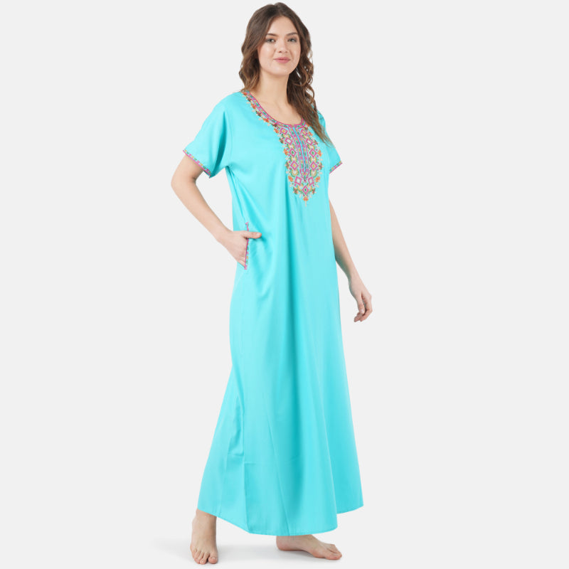 Multi Coloured Embroidered Nightgown