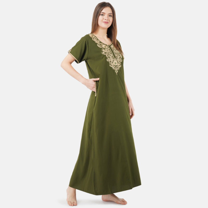Multi Coloured Embroidered Nightgown