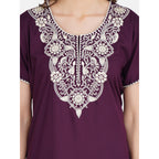 Nightgown with Pretty White Embroidery
