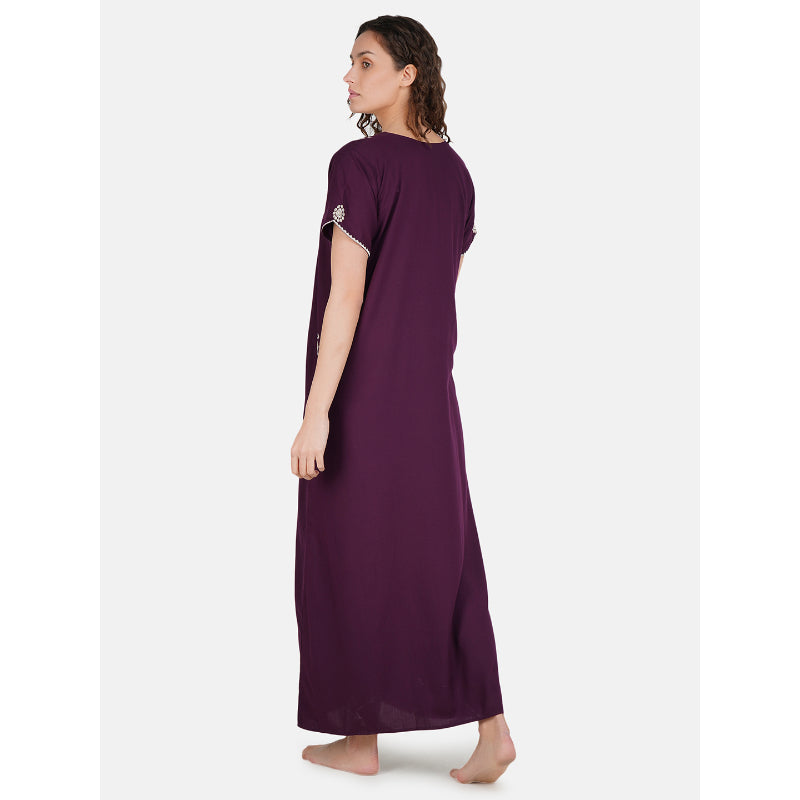 Nightgown with Pretty White Embroidery