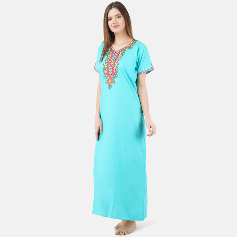 Multi Coloured Embroidered Nightgown