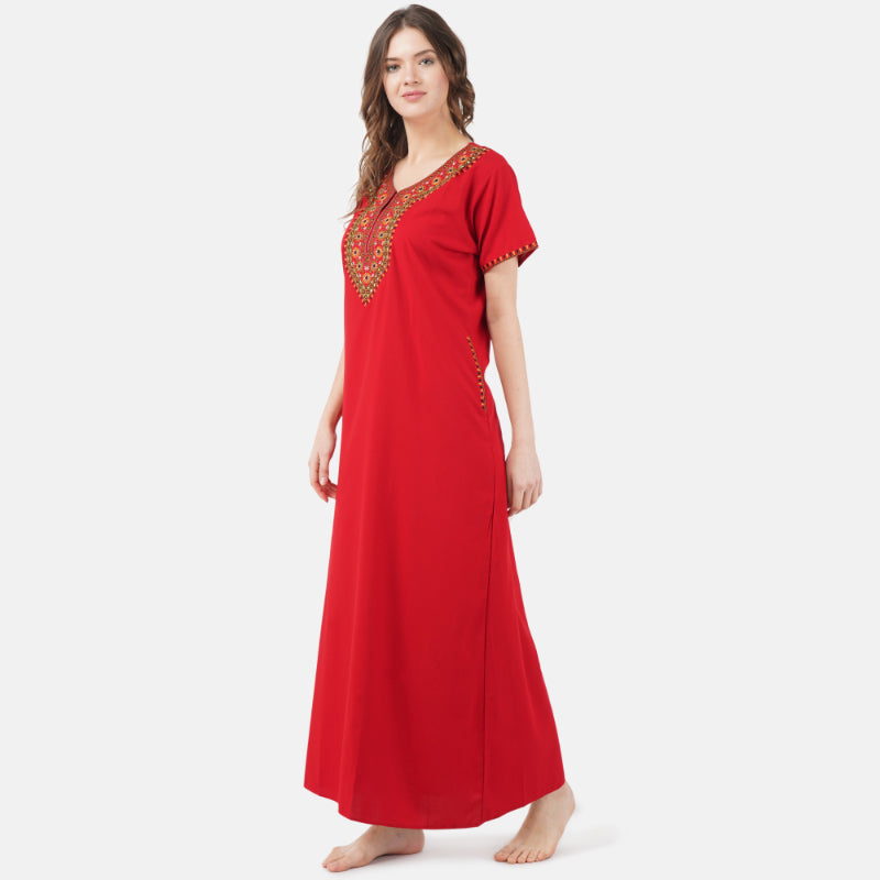 Multi Coloured Embroidered Nightgown