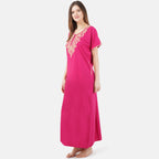 Cream Embroidered Nightgown