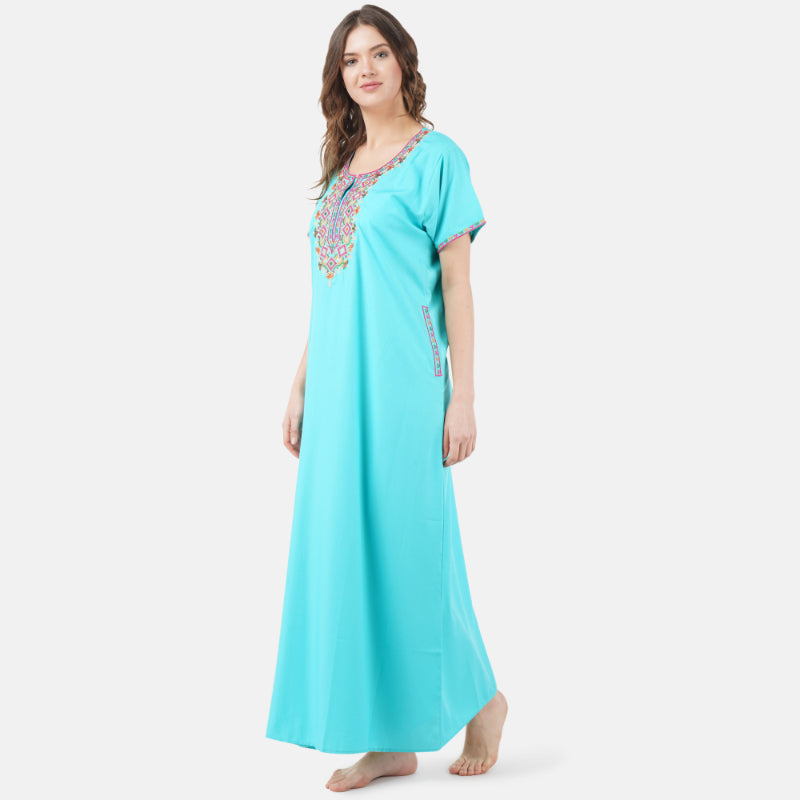 Multi Coloured Embroidered Nightgown