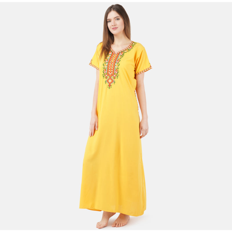 Multi Coloured Embroidered Nightgown