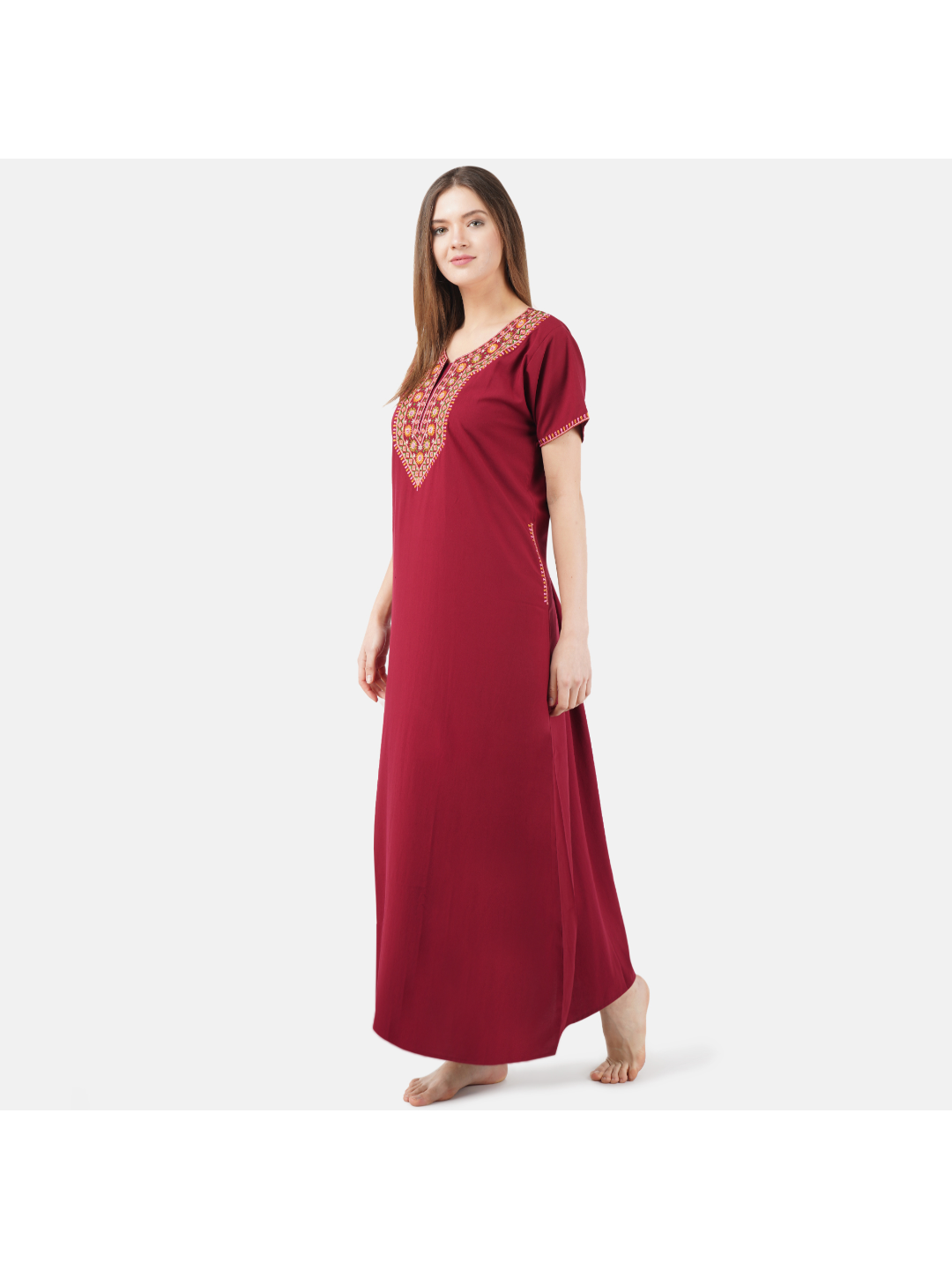 Buy Women's Satin Full Length Night Suit/Nighty/Nightdress/Night Gown for  Women and Girls_Pack of 2 Online In India At Discounted Prices