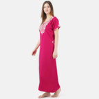 Cream Embroidered Nightgown