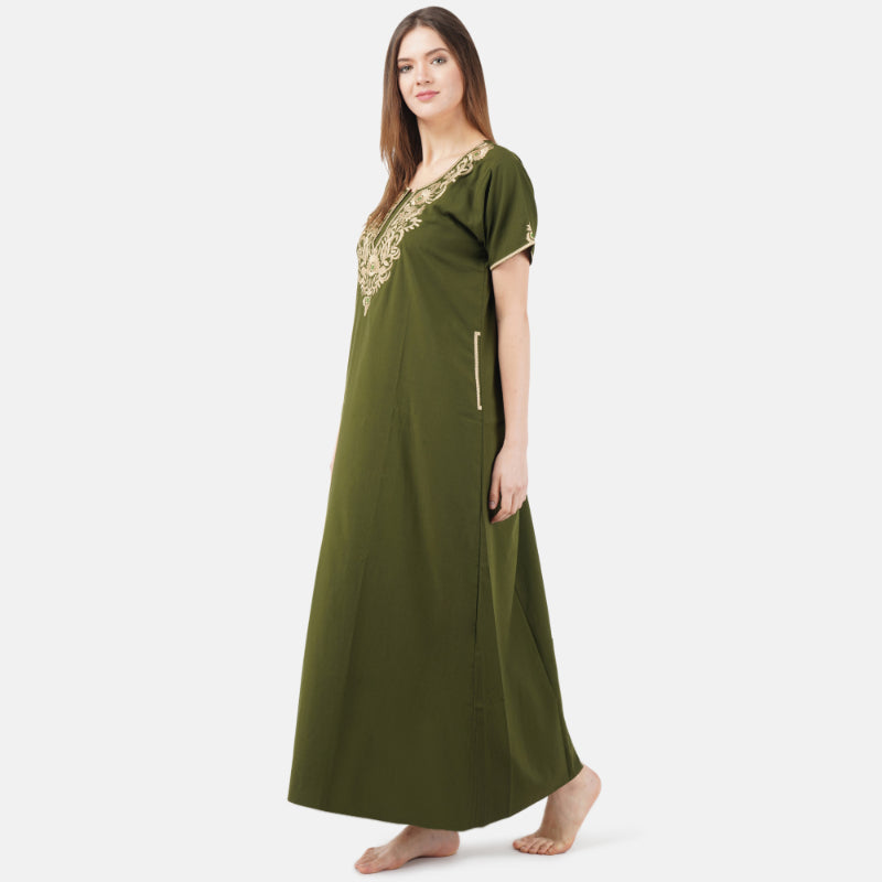 Multi Coloured Embroidered Nightgown