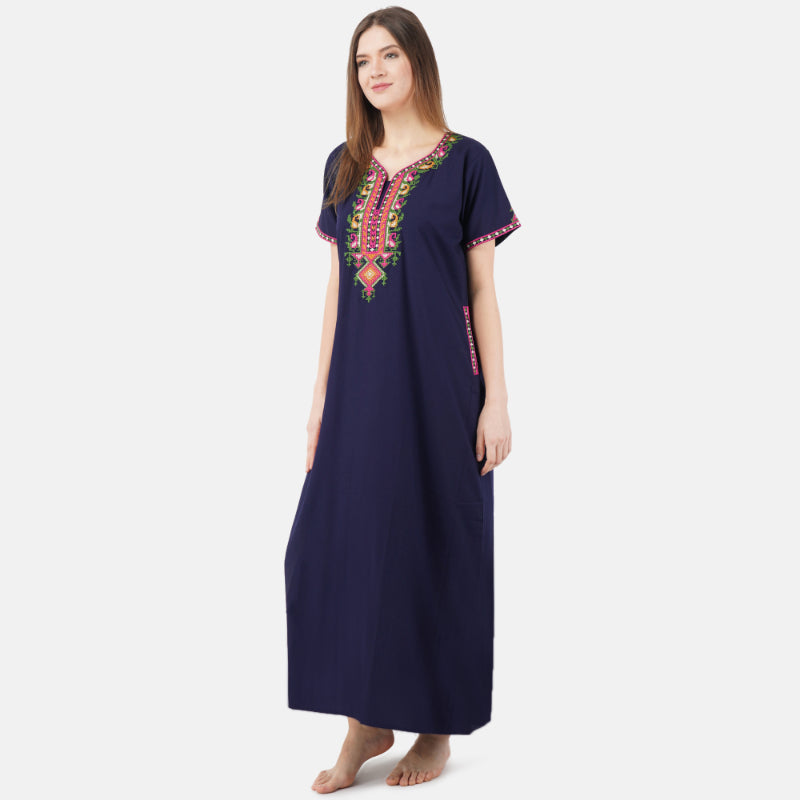 Multi Coloured Embroidered Nightgown