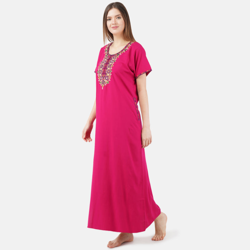 Multi Coloured Embroidered Nightgown