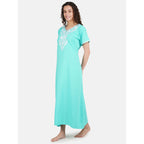Nightgown with White Embroidery