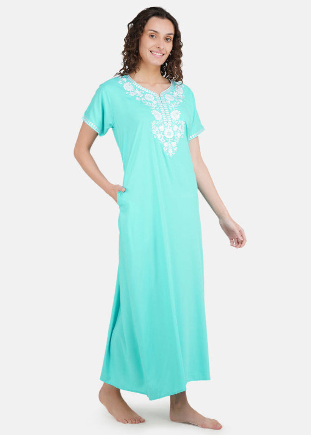 Nightgown with White Embroidery Main image