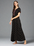 Alpine Floral Embroidery Nightgown
