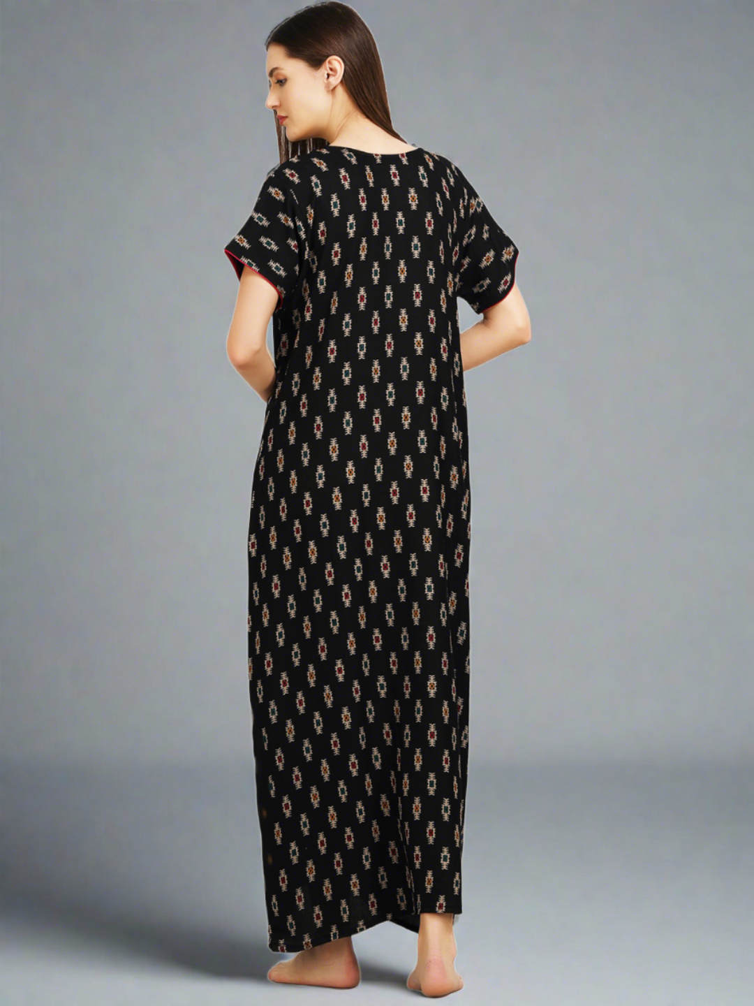Alpine Floral Embroidery Nightgown