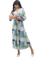 Maternity Dress with Square print