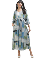 Maternity Dress with Square print