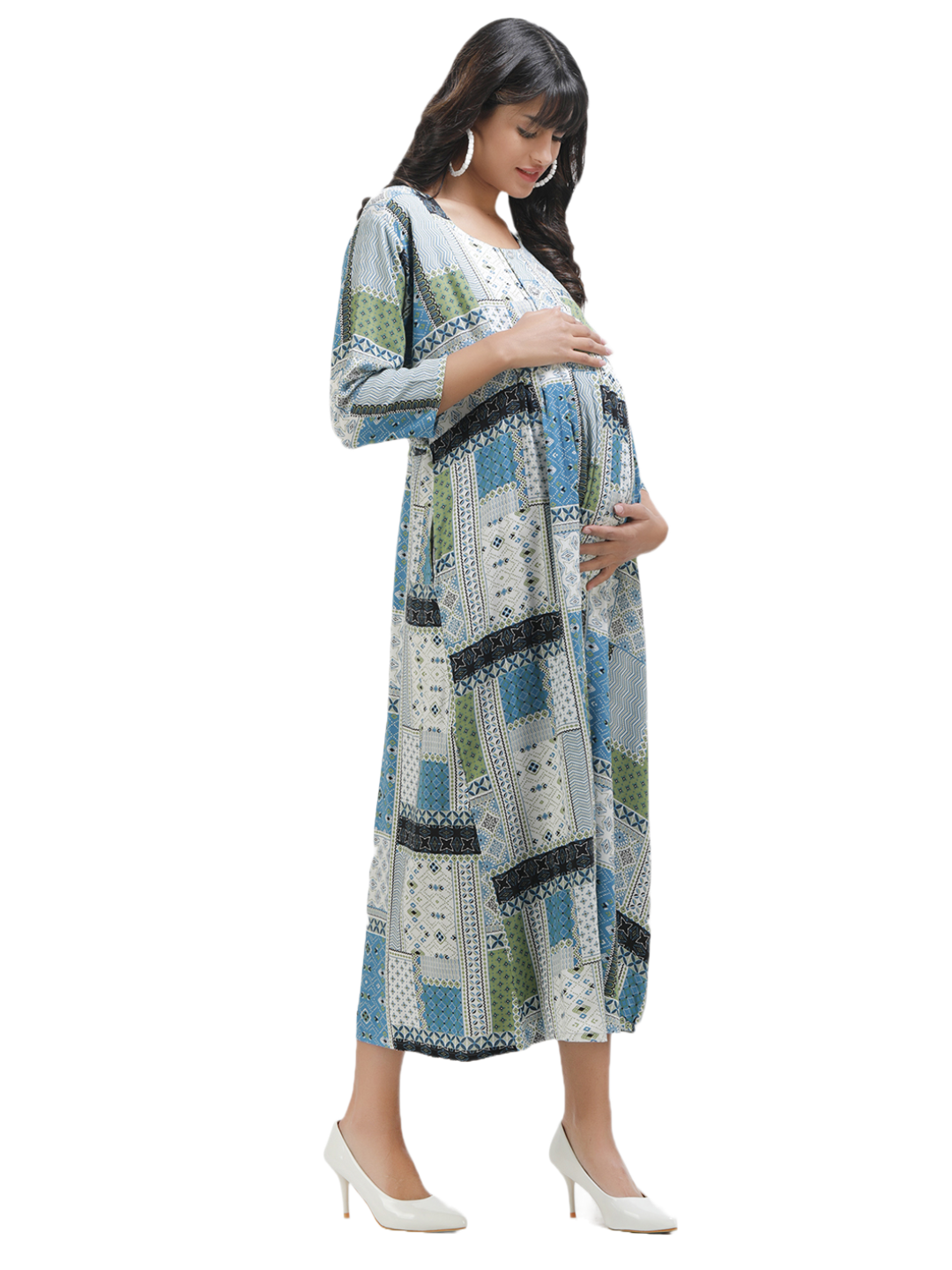 Oversized Pocket Detail Maternity Dress | Wholesale Boho Clothing