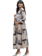 Maternity Dress with Square print