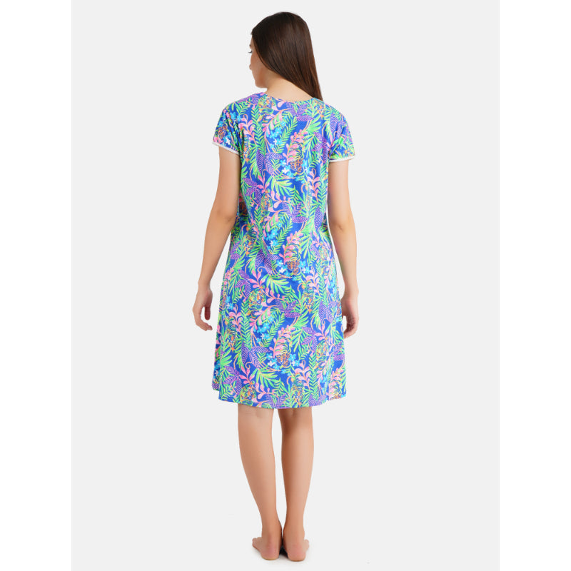 Short Nightgown with Animal Print