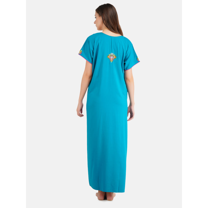 Multi colour Embroidery Nightgown