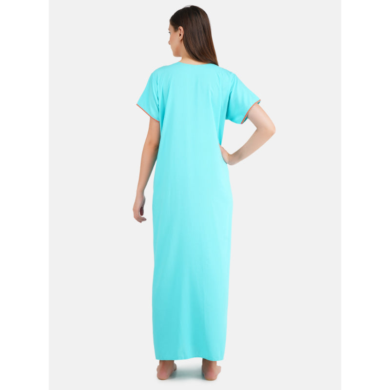 embroidery  nighty with Pockets Secondary image
