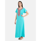 embroidery  nighty with Pockets