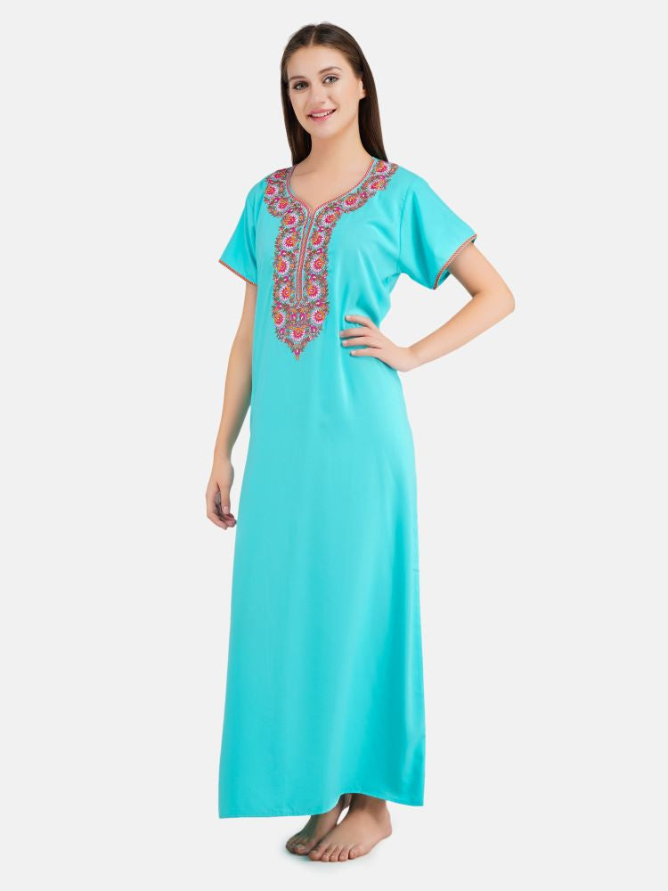 Multi Coloured Embroidered Nightgown
