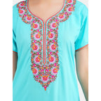 embroidery  nighty with Pockets