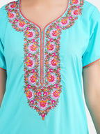 Multi Coloured Embroidered Nightgown