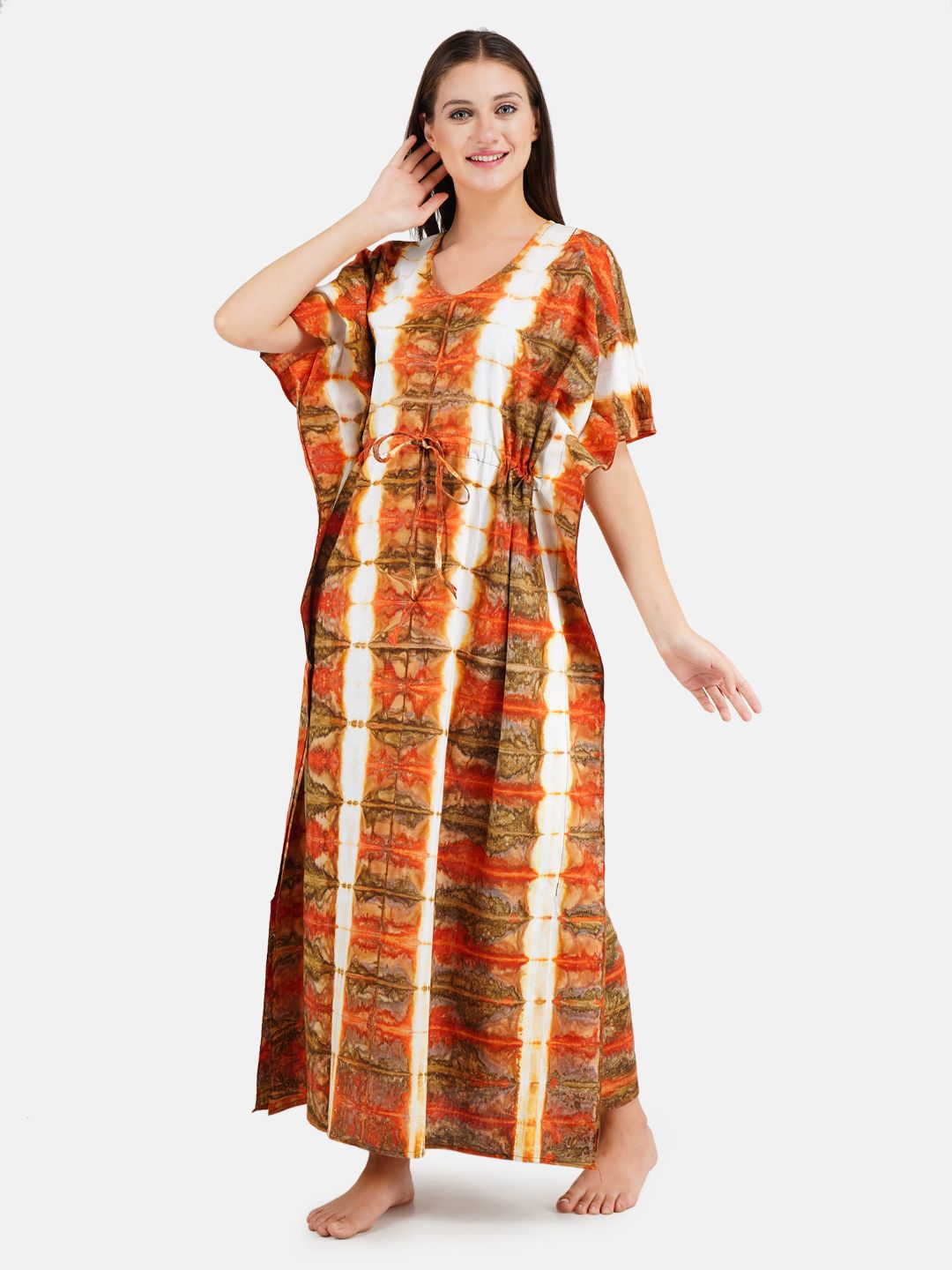 Kaftan with Beautiful Tie & Dye Colour Print