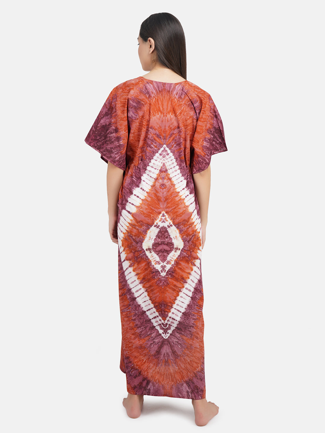 Kaftan with Tie & Dye Pattern