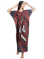Kaftan with Tie & Dye Pattern